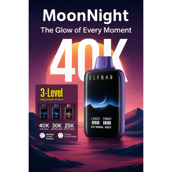 Elf Bar Moon Night 40k – Strawberry Kiwi Ice